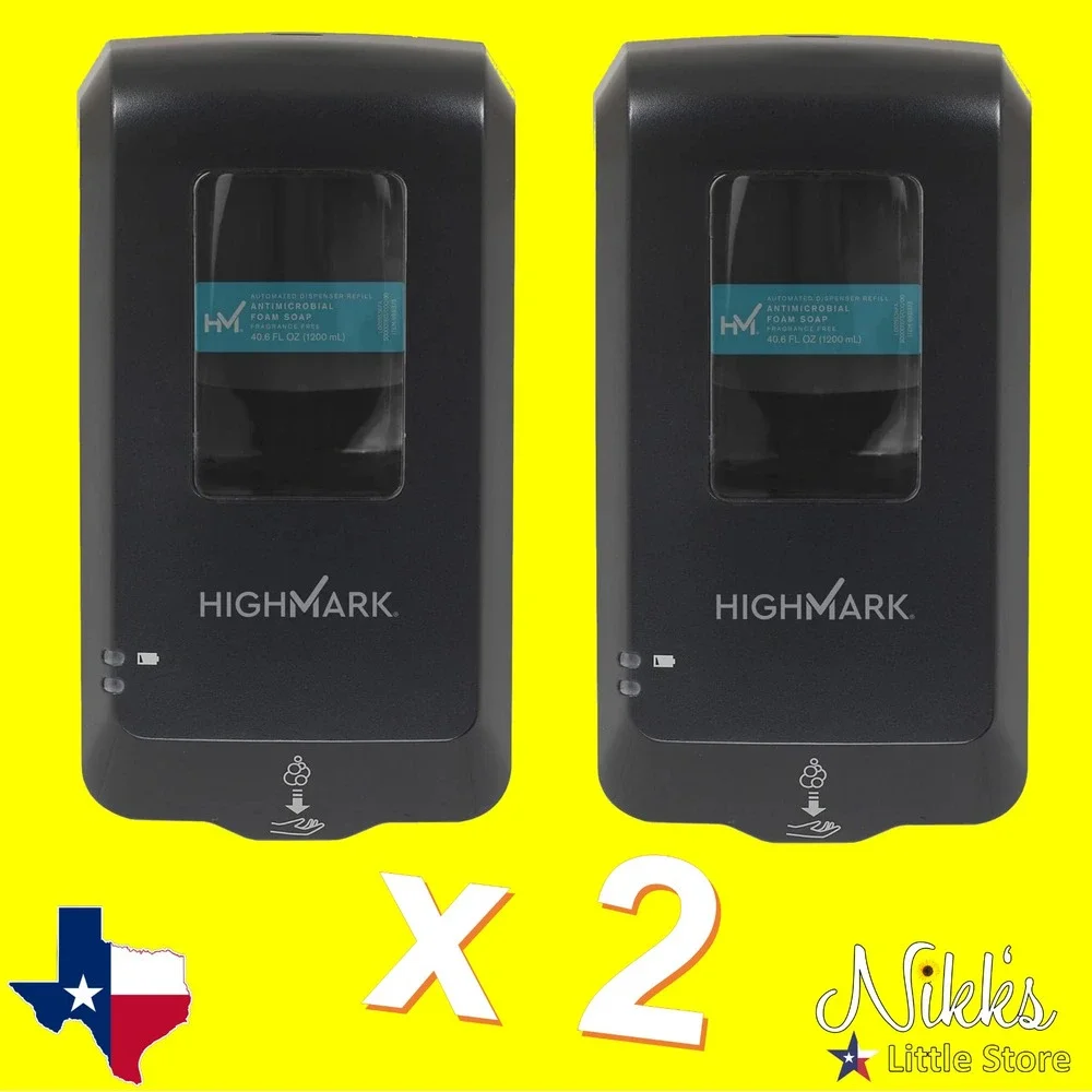 [2x] Highmark Automated Soap & Sanitizer Dispenser,‎ Black #9910190